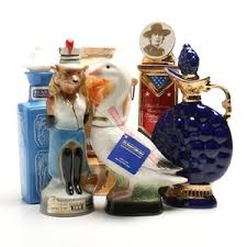 lot art whiskey decanters