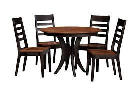 amish 5 piece trestle table dining set