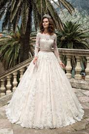 2020 Stunning Full Sleeves Lace Wedding Dresses Vestidos De Noiva Pricess Ball Gown Wedding Dress Custom Made Vintage Bridal Gowns Discounted Designer