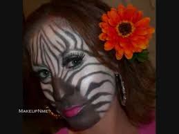 zebra mask makeup tutorial you
