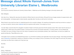 Statement About Nikole Hannah-Jones by ...