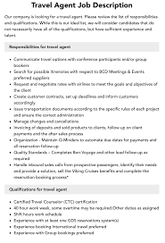 travel agent job description velvet jobs