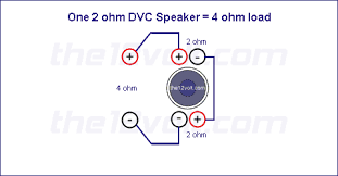 What is a 8 ohm load, 4 ohm load? Subwoofer Wiring Diagrams For One 2 Ohm Dual Voice Coil Speaker
