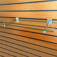 Slatwall Glass Shelves 600mm Wide