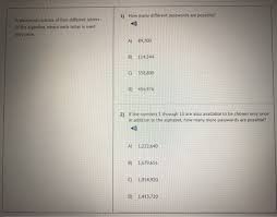 This results in the following calculation. Solved 1 How Many Different Passwords Are Possible A Chegg Com