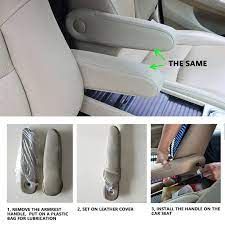 2pcs Leather Gray Car Seat Armrest