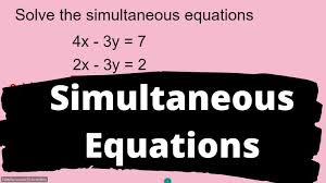 Simultaneous Equations Equations Solving