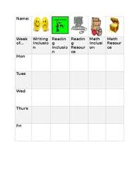 Special Education Behavior Charts Worksheets Teaching