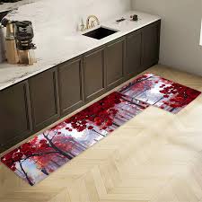 red kitchen rugs temu