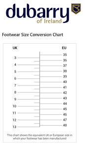 Dubarry Brand Specific Size Guides Size Guides Force 4