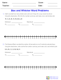 A box and whisker plot shows the minimum value, first quartile, median, third quartile and maximum value of a data set. Graph Worksheets Learning To Work With Charts And Graphs Word Problem Worksheets Word Problems Middle School Math