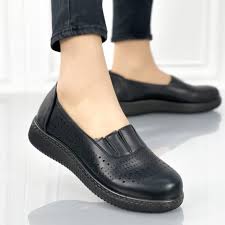 Pantofi Casual Dama Negri din Piele Ecologica Patrony
