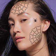 spiderweb spider makeup stencil
