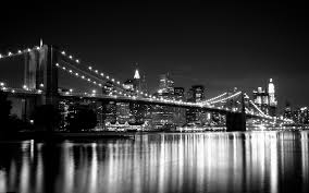brooklyn bridge black and white