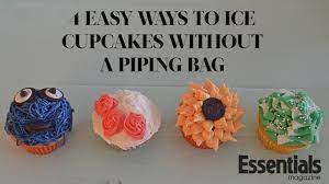 ice cupcakes without a piping bag