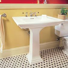 how to install a pedestal sink to