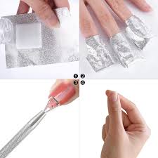 100 pcs gel remover nail foil wraps