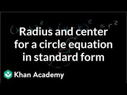 Radius And Center For A Circle Equation