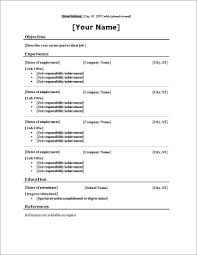 018 Blank Resume Template Microsoft Word Templates For Ms