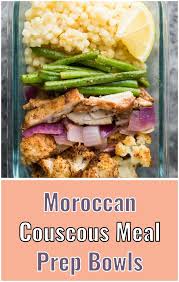 Moroccan Couscous Meal Prep Bowls Healthy Diet Chart For