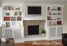 Built In Around Fireplace Bookshelves