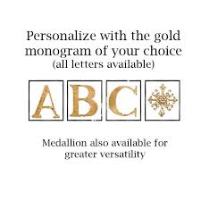 Lavish Gold Bronze Iron Scroll Monogram