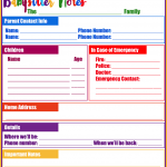 Printable Babysitting Checklist Have Parents Fill Out Before They