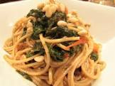 angel hair with tomatoes  spinach   pine nuts