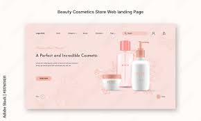 beauty cosmetics web landing page