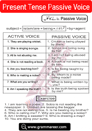 In passive voice of simple present tense of affirmative sentence, we use auxiliary verb am /is / are with past participle that is third form of verb. Present Tense Passive Voice With Urdu Explanation Grammareer Present Tense Tenses Songs To Sing