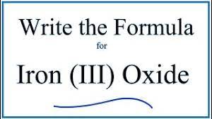 the formula for iron iii oxide