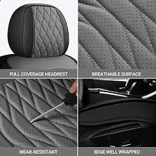 Aoog Leather Car Seat Covers 5 Pcs Full