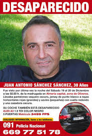 Juan Antonio Sánchez Sánchez, un vecino de Almería de 38 años, desapareció en el barrio de Oliveros de la capital, durante la madrugada del 19 al 20 de ... - JuanAntonioSanchezSanchezDesaparecido