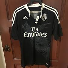 Shop the new real madrid away jersey: Real Madrid 2014 15 Black Dragon Jersey Sports Sports Apparel On Carousell
