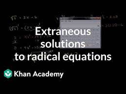 Radical Equations Algebra I