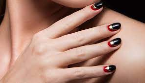 the hottest red and black nail designs