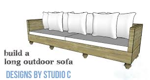 plans to build a long outdoor sofa