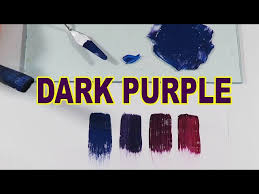 Dark Purple Colour Using Acrylic Paints