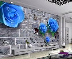 Custom mural wallpaper HD Blue Rose ...