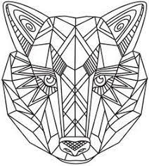 This coloring activity is great for an art project and decoration in school or at home. Pin By Vala Magnusdottir On Birthday Tattoo Geometric Coloring Pages Geometric Wolf Geometric Animals