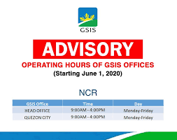 What are their business hours? Gsis Announces New Operating Hours In Ncr Other Areas Philippine Information Agency