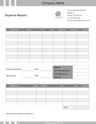 Free Business Expense Report Form And Small Business Monthly Expense
