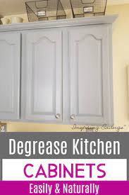 degrease kitchen cabinets with an all