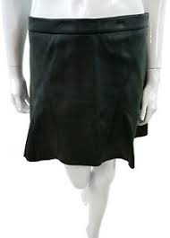 Details About Crosby Derek Lam Size 4 Deep Green Leather Flare Skirt Crosby Derek Lam Skirt
