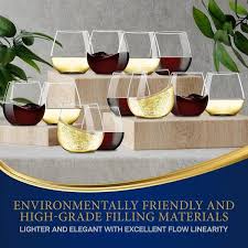 Crystal Clear Stemless Wine Glass Set