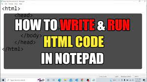 basic html code in notepad