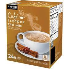cafe escapes chai latte k cup pods for
