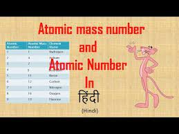 atomic m number and atomic number in