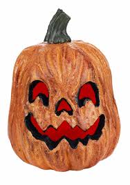 light up scary pumpkin face with red lights halloween decoration uni black orange one size fun costumes
