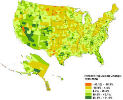 Censusscope Demographic Maps Population Change 1990 2000